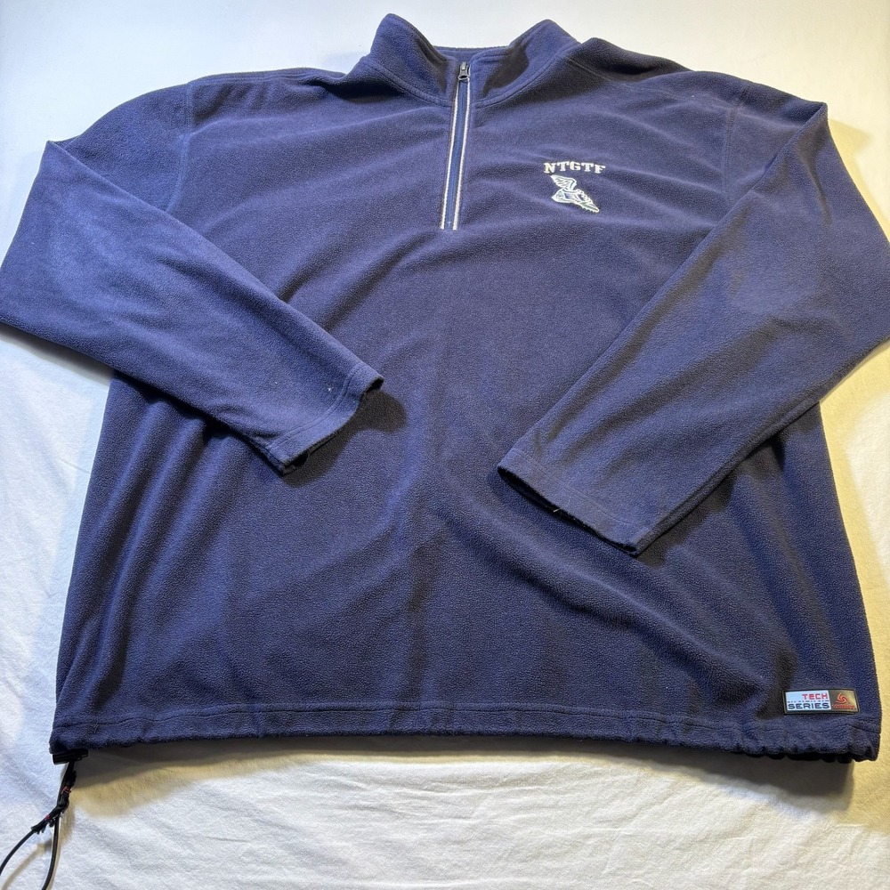 New Trier Tech Series Fleece Pullover Navy Blue 3X-Large Running Shoe Logo
